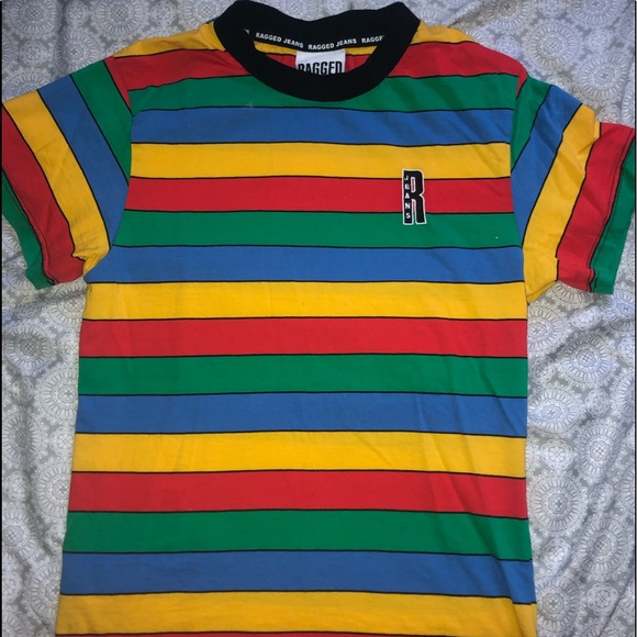 Colorful Striped T Shirt - Picture 1 of 3